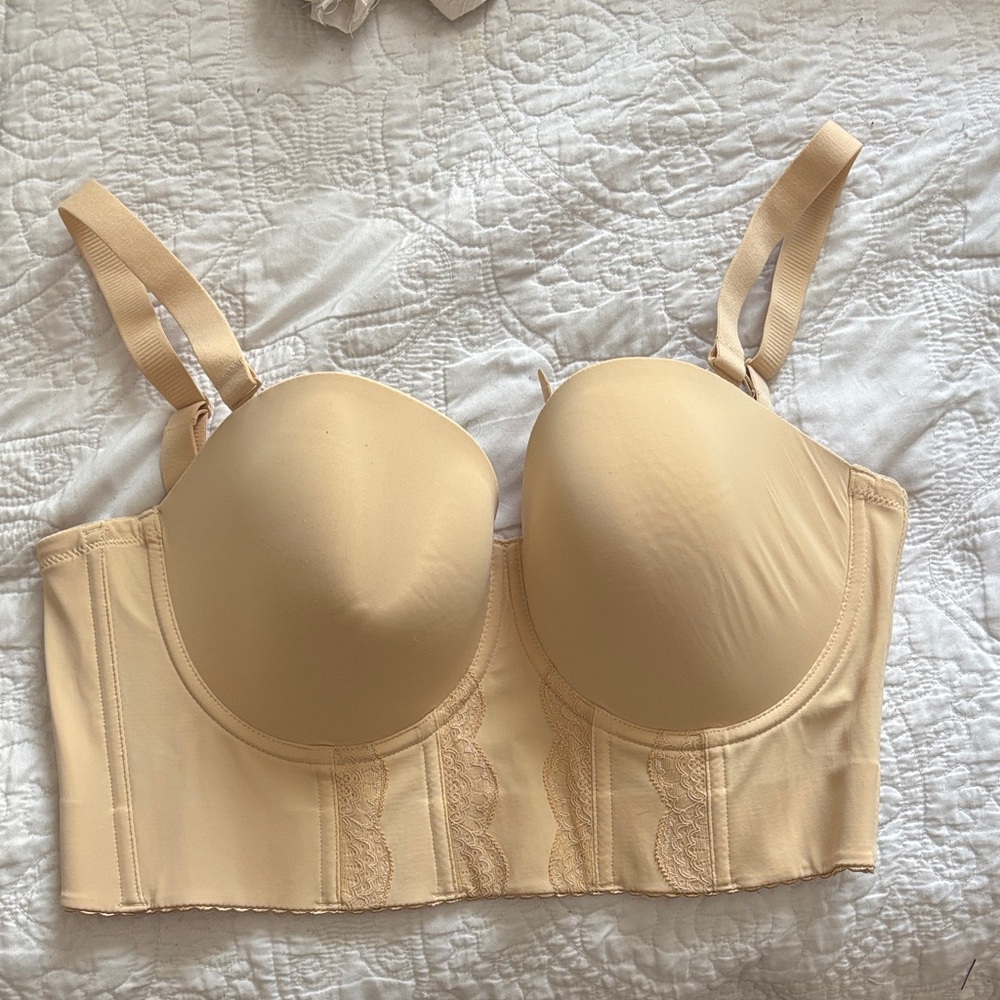 Women's Beige Strapless /adjustable straps shecurve Bra
